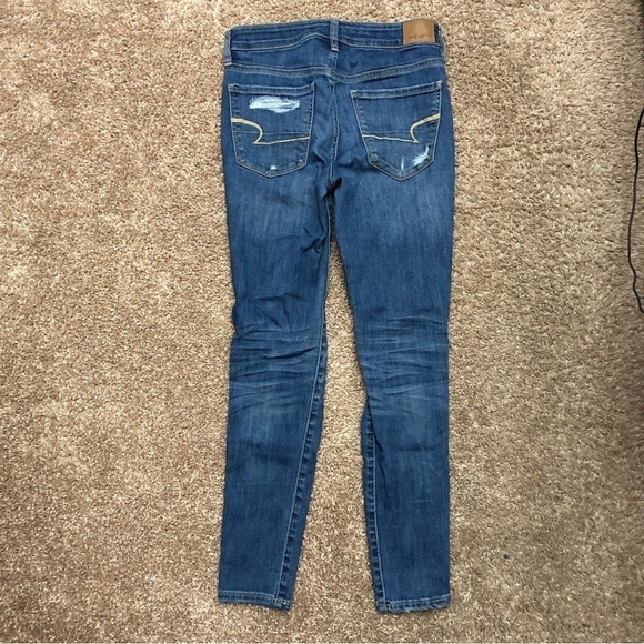American Eagle Women’s Super Stretch‎ X Distressed Hi Rise Jegging Size 2 Short - Picture 2 of 5